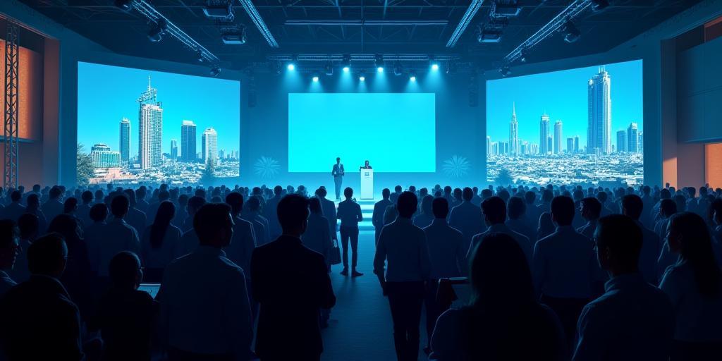 People attending telecom innovation event in Dubai